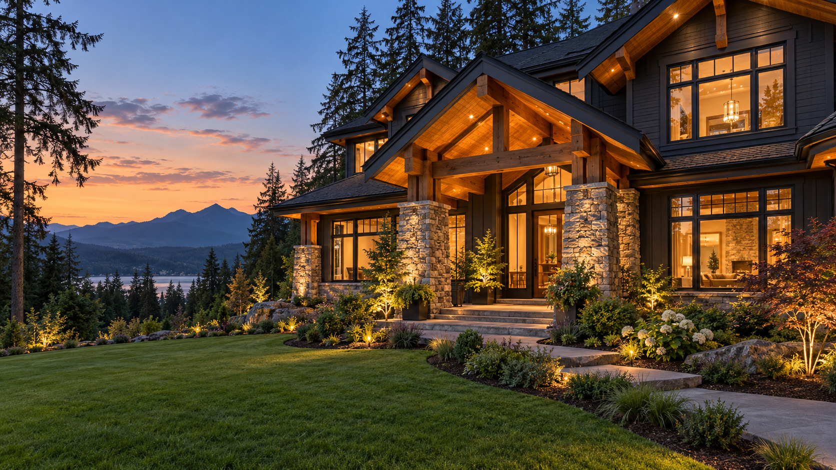 Forest home concept for the cinematic Summit Ridge demo